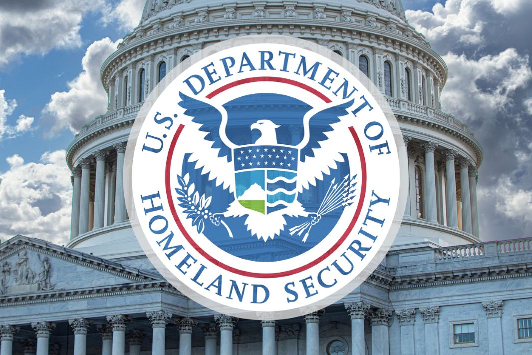 DHS logo overlayed on U.S. Capitol Building